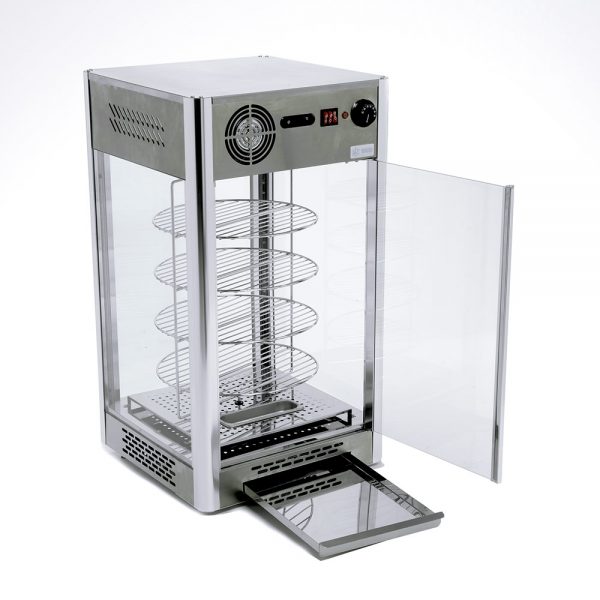 Exhibidor y calentador de pizza (ancho 47 cm y 60 cm)