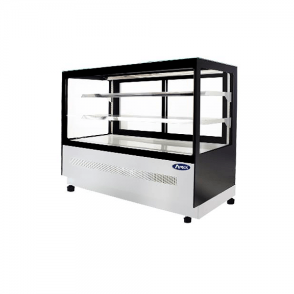Vitrina refrigerada de piso rectangular 2 puertas