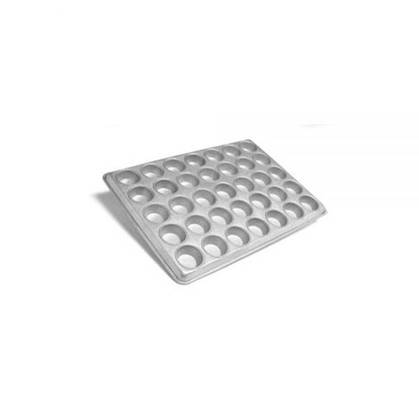Charola lisa de aluminio para mantecadas 45x65 cm, 34 cavidades - Alpha