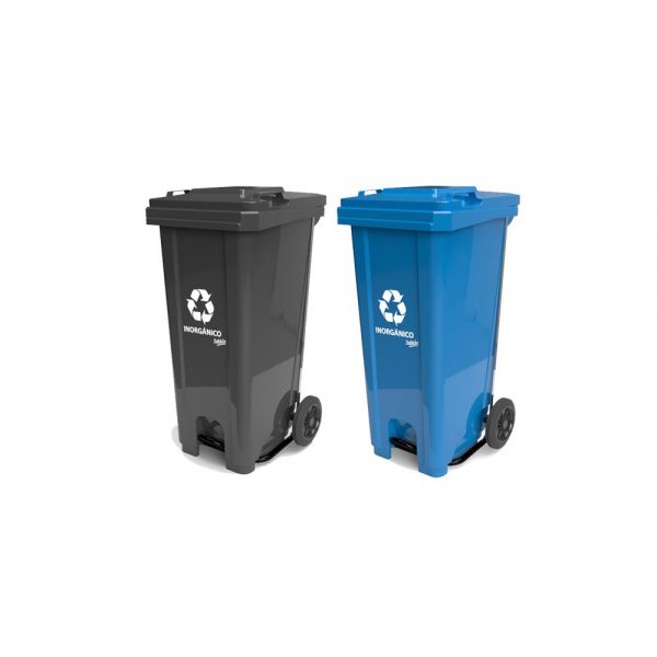 Contenedor de basura Inorgánico 120 litros con pedal (2 colores) - SABLÓN